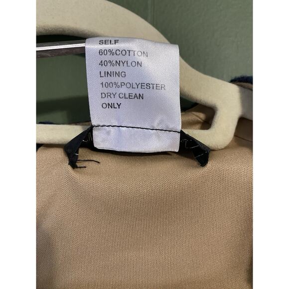 Tadashi Shoji Dress Womens Size 6 Navy Blue & Tan Cocktail Party Holiday - Picture 5 of 9